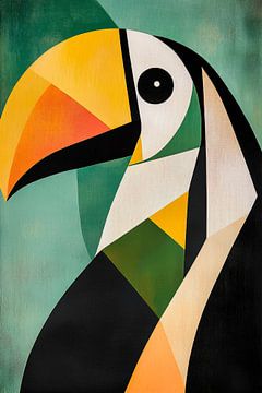 Kleurrijke koning van de jungle van Poster Art Shop