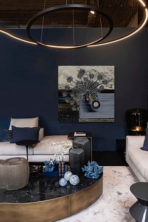 Giant hogweed in blue