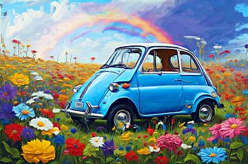 Flowers and an Isetta