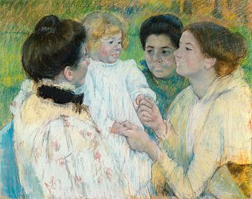 Vrouwen die een kind bewonderen, Mary Cassatt