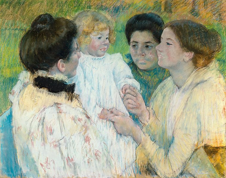 Women Admiring a Child, Mary Cassatt by Masterful Masters