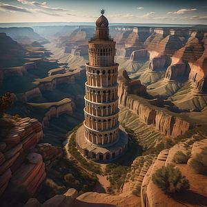 Toren van Pisa in de Grand Canyon van Gert-Jan Siesling