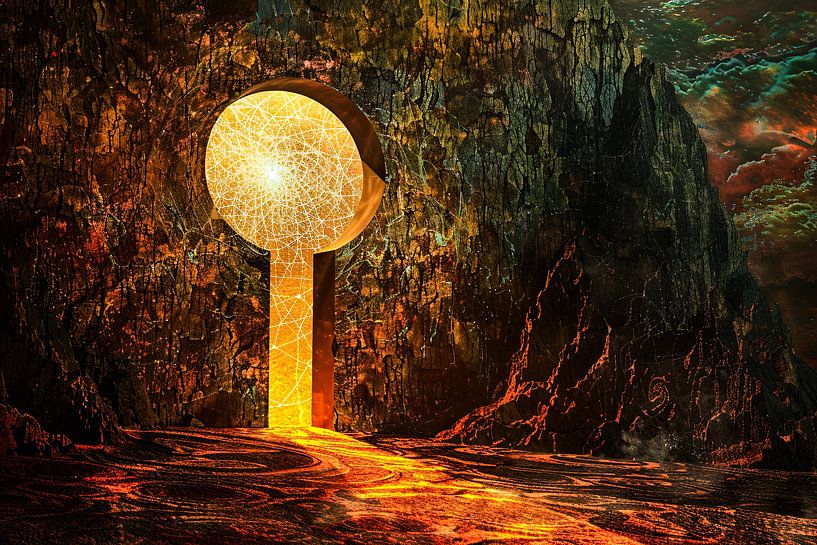 Mystical keyhole and mountains by Imperial Art House