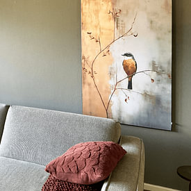 Photo de nos clients: Oiseau sur branche en or par Caroline Drijber Guérain, sur ArtFrame