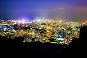 View from Kowloon Peak van Cho Tang