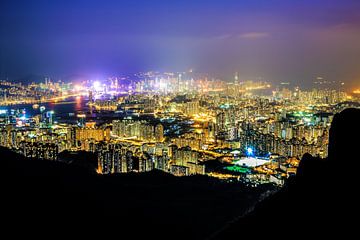 Vue du pic de Kowloon sur Cho Tang