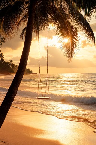 Hamac sur la plage par Poster Art Shop