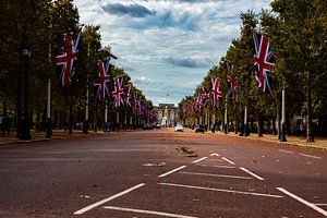 London, Buckingham Palast in der Ferne