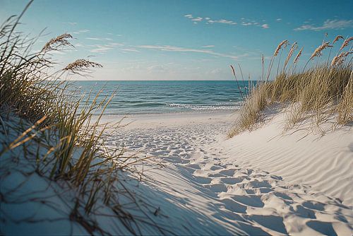 Der Strand und die Dünen an der Nordsee.
