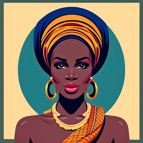 Kamaria. Een illustratie in retro stijl