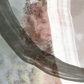 Tramonto Tenero. Abstract Minimalist in pink, beige, brown by Dina Dankers