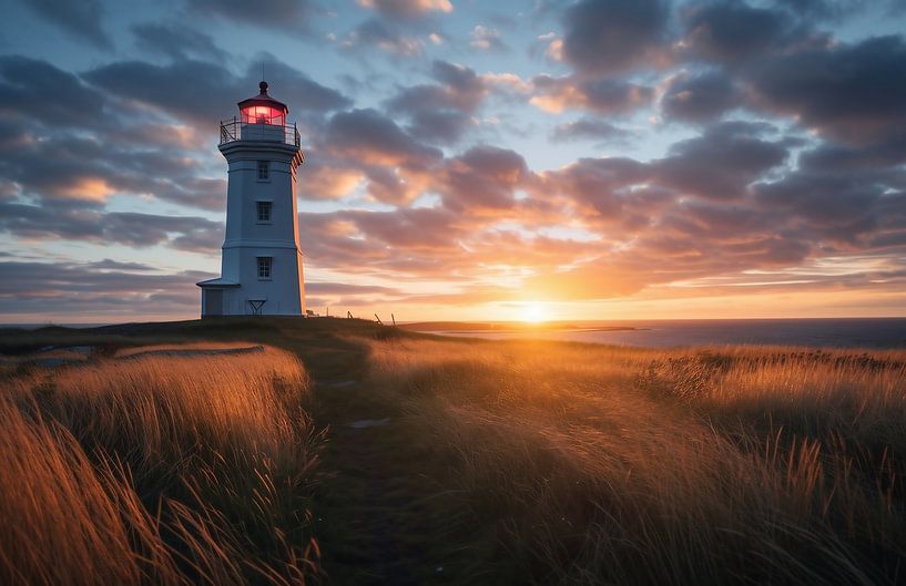 Vuurtoren in Nieuw-Zeeland van fernlichtsicht