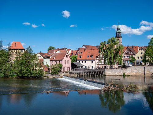 Stadsgezicht van Lauf an der Pegnitz in Beieren