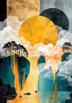 Elementare Trilogie: Goldene Sonne und Kaskaden von Niklas Maximilian