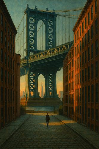 DUMBO View: Manhattan Bridge Arch and Empire State