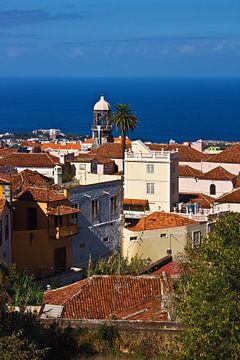 Houses and sea of La Orotava by Anja B. Schäfer