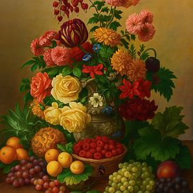 Stilleben mit Blumen und Früchten von INGO