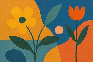 Abstrakte botanische Malerei. von Galerie Hoppenbrouwers