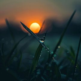 Morning dew at dusk - nature photography for your home by Poster Art Shop
