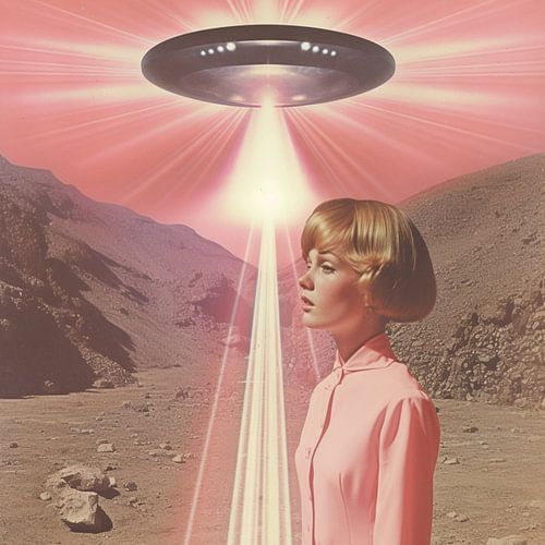 Een vrouw met kosmische elementen