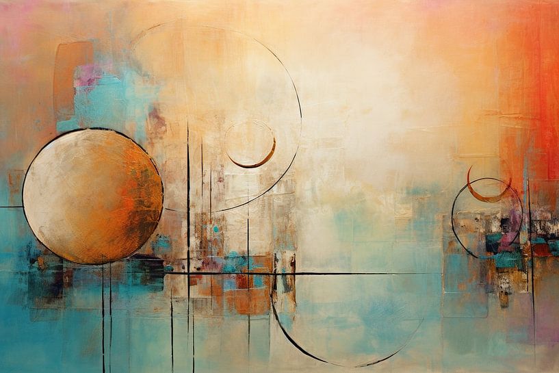 Kreise der Ruhe | Abstrakte Kunst von Wunderbare Kunst