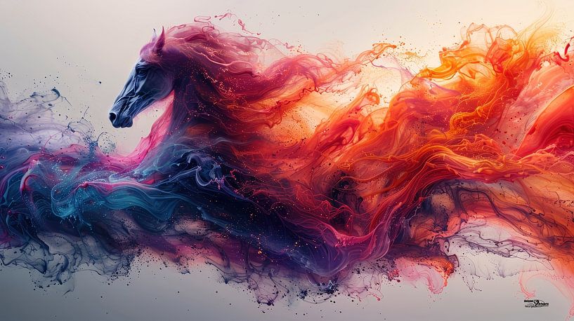 alcohol ink - horse by Gelissen Artworks