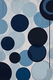 Abstract blue circles with minimalist design by Art & Soul Creations