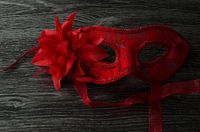 Red lace eye mask