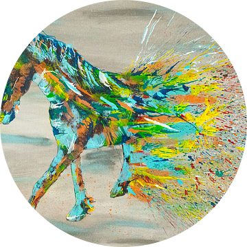 fries paard schilderij van Kim van Beveren