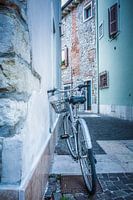 Lonely bike in the streets of Italy