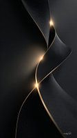 abstract zwart met zacht goud