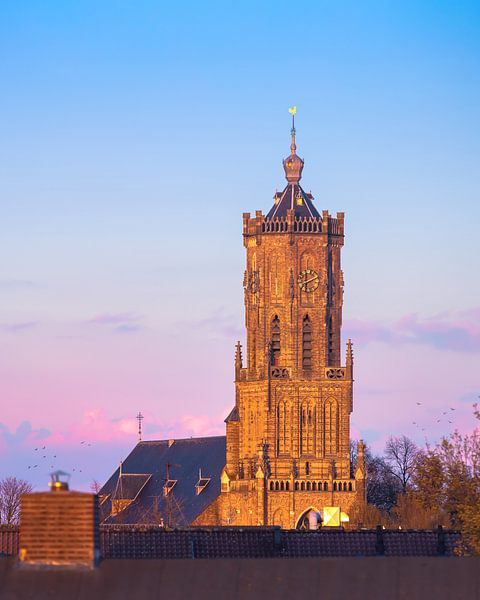 Elster tower during sunset by Nicky Kapel