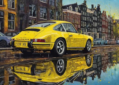 La Porsche 911 Carrera classique avec Cityscape 2