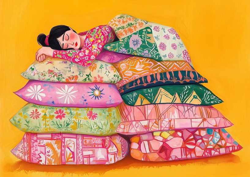 Vibrant Pillow Serenity by Liv ter Riet