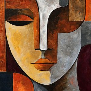Kubistische Gesichtsstudie