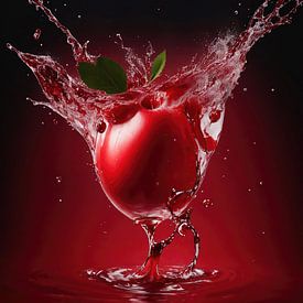 Exploding Cherry with splashing water by Brian Morgan