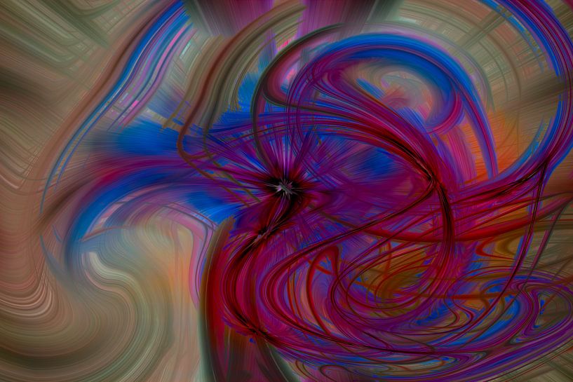 Digital abstract nr 12 van Leo Luijten