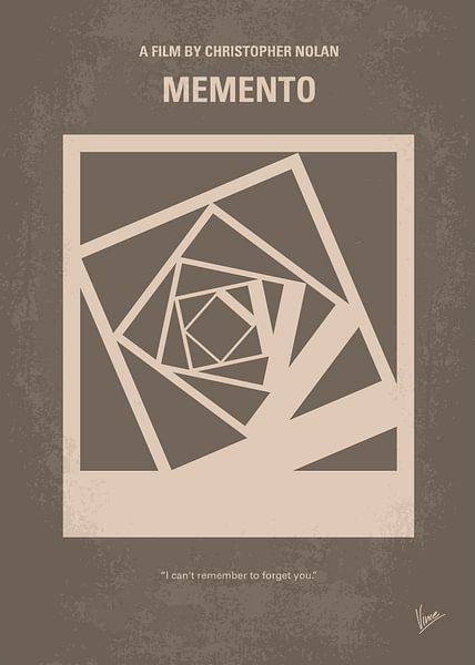 No243 My Memento minimal movie poster van Chungkong Art