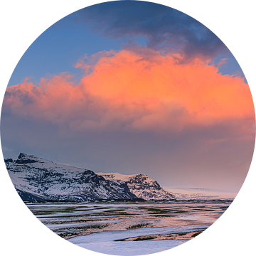 Winter zonsopkomst in Skaftafell Nationaal Park, IJsland van Henk Meijer Photography