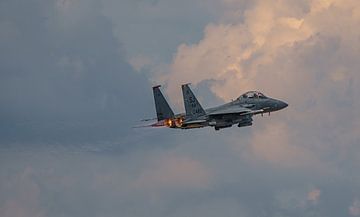 Take-off U.S. Air Force F-15E Strike Eagle.