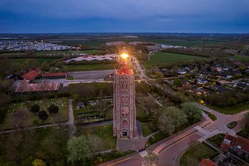 Drone foto vuurtoren Westkapelle van MSP Canvas