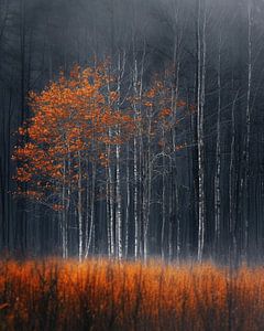 Romantischer Herbstwald