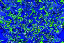 fotoGrafiek 65 (Blue Squiggles) van Hans Levendig (lev&dig fotografie)