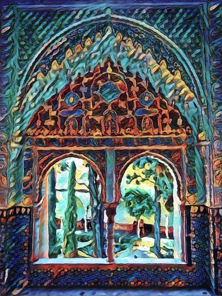 Through the Window of the Alhambra by Scarlet