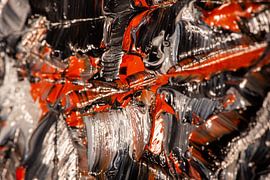 gros plan d'une peinture à l'huile épaisse sur Jan Fritz