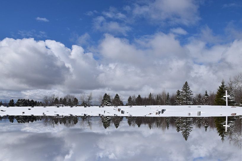 Der Friedhof im Winter von Claude Laprise