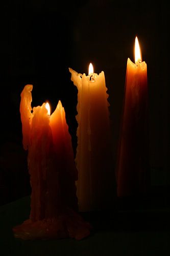 Three Candles in the dark