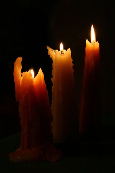 Three Candles in the dark by Marcel Römer