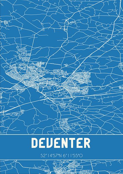 Blueprint | Map | Deventer (Overijssel) by Prints of Place