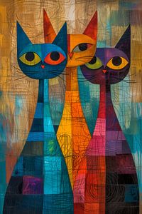 Katten Trio van Preet Lambon